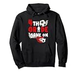 4th Grade Game On Funny Soccer First Day of School Boys Pullover Hoodie
