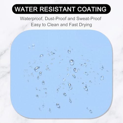 Tapis de souris imperméable 3mm bleu pour ordinateur de bureau - 4
