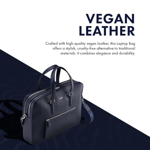 Image of HALDEN Harrington Double Zipper - Vegan Saffiano Leather Laptop Bag