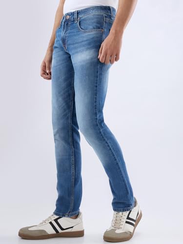 Image of Spykar Men's Slim Fit Low Rise Casual Jeans