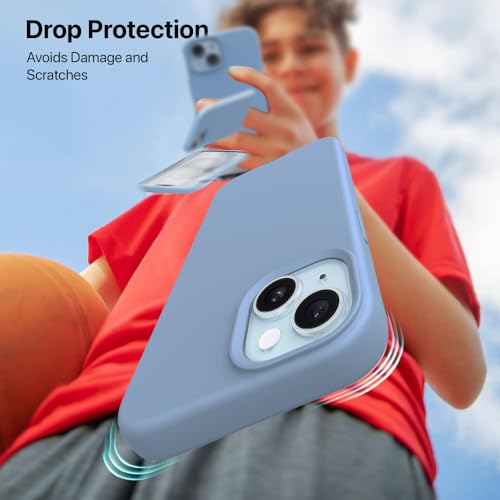 Image of Vaku Luxos Back Cover Case for iPhone 15 Plus Shockproof Scratch Resistant Slim Fit Protective Design Military-Grade Protection Support Mag-Safe Wireless Magnetic Charging- Blue