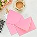 V-Flap Envelopes 50 Pack - A4 Size, Gold Border, Perfect for Invitations, Wedding, Baby Shower, All Occasions (Pink)