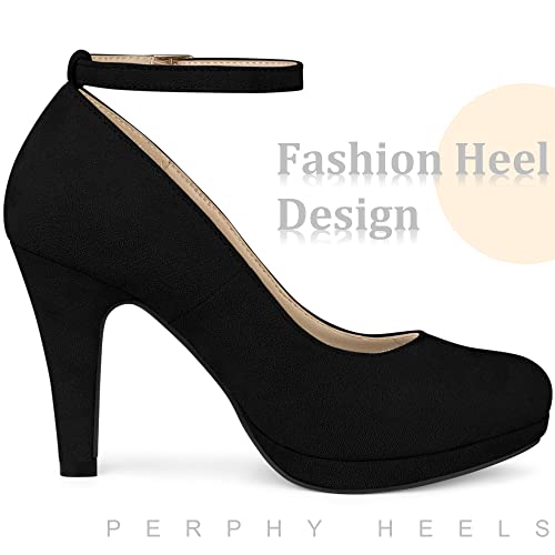 Perphy Women's Mary Jane Pumps Chunky Black 6.5 M US Heels Round Toe by Perphy - Used condition - Image 5