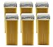 Argan 6 pièces de 100 ml de cartouches de cire roll-on, cartouches de cire tiède, cire à épiler, kit de recharge pour épilation à la cire tiède