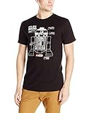 Star Wars Men's R2d2 Blueprint T-shirt, Black, Large