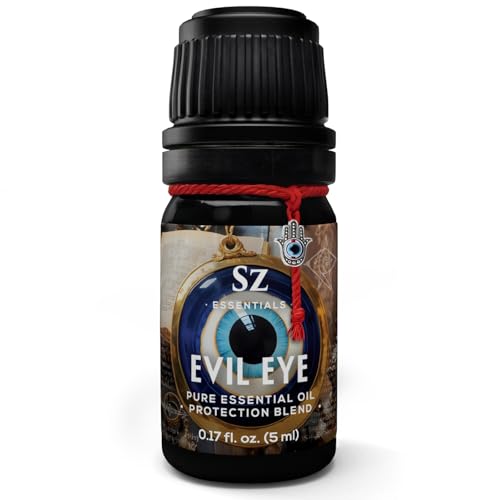 Sz Essentials Evil Eye Protection Pure Essential Oil Blend - All-Natural Oils for Spells, Cleansing, Amulets & Rituals - Safeguard Against Negativity Evil & Harm -Therapeutic Grade & Vegan (5ml)