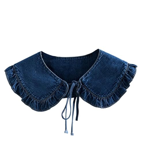 Detachable Fake Collar for Women Embroidery Mini Cape Collar Dickey Neck Ruff False Collar