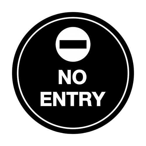 Panneau Interdit d'Entrée Circulaire Noir - Enseigne Adhésive M Signs ByLITA