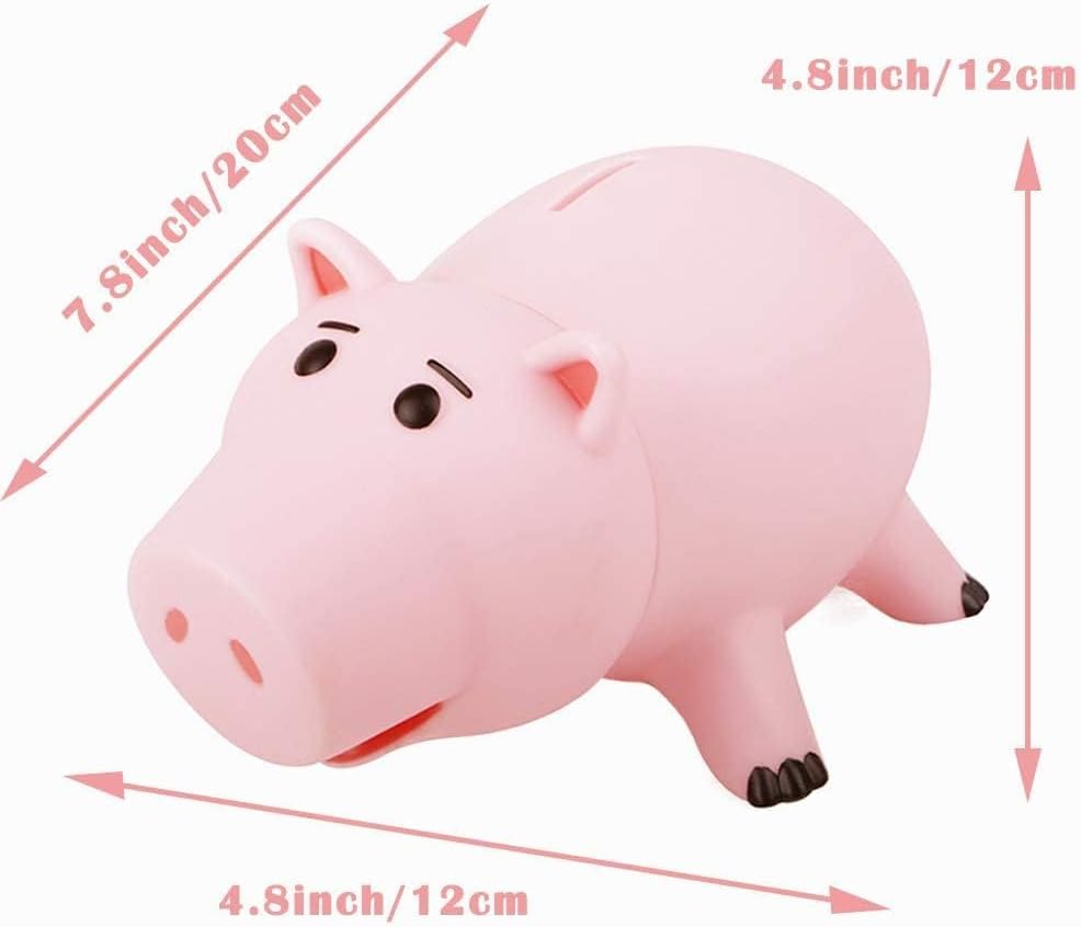 PHOCAS Hairphocas Cute Pink Pig Money Box Plastic Piggy Bank for Kid's Xmas Christmas Birthday Gift with Box image 4