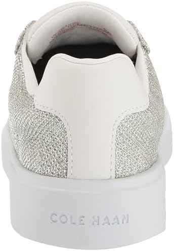 Cole Haan Women's Grand Crosscourt Daily Sneaker, Silver Glitter MESH/Optic White, 7 | Image 2