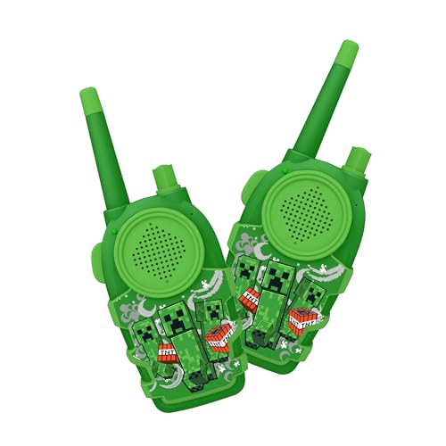 Conjunto de walkie-talkies Minecraft intercomunicadores a pilhas (não incluídas) cor Verde