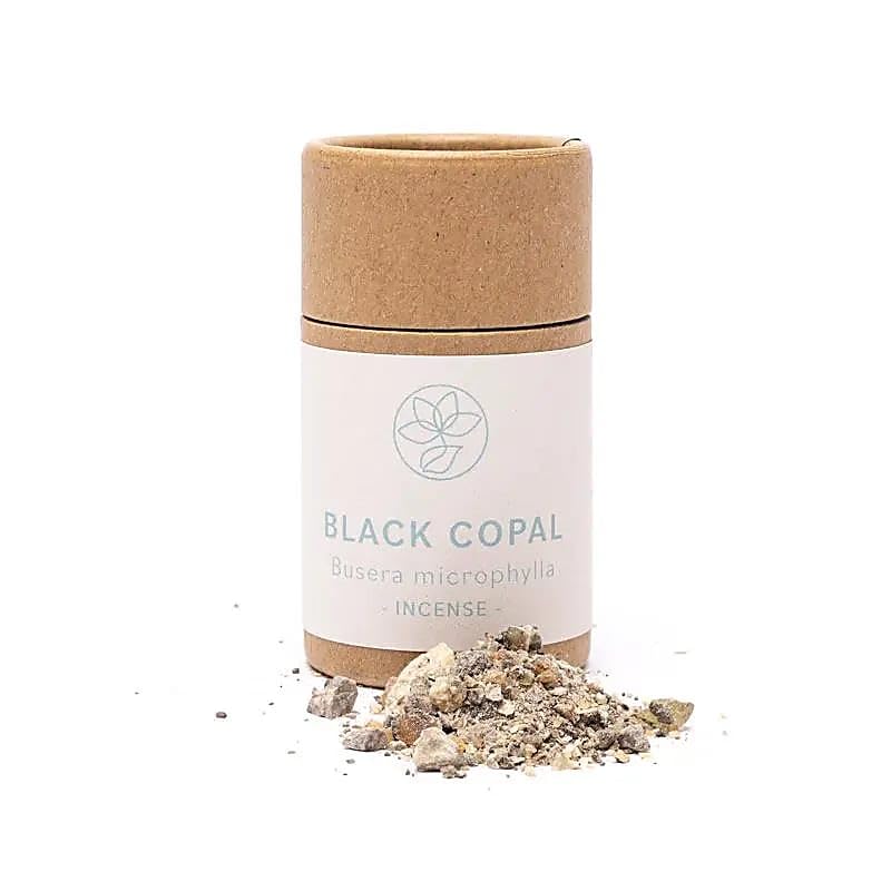 Räucher Set Harzmischung Copal Negro - 16g + Aleppo-Seife mit biologischer Holz