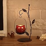 ChezMax Candle Holders Home Décor for Bathroom Decorations Vintage Owl Candle Holder Centerpieces...
