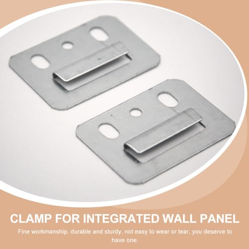 Image of UKCOCO 100pcs Wall Panel Buckle Replacement Stainless Steel Furniture Clamp for Easy Installation and Sturdy Fasteners Smooth Edges for Use for Home Decor and Furniture Assembly