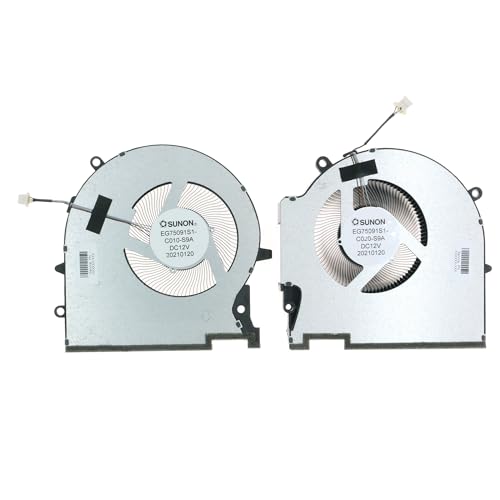 Ventilador de refrigeración de repuesto para CPU y GPU para HP OMEN 17-CK 17-CK1020NR 17-CK0372NR 2021 M78888-001 M78889-001 EG75091S1-C010-S9A EG75091S1-C020-S9A A