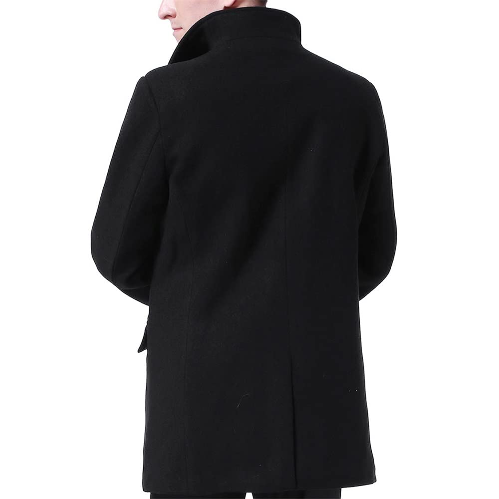 YOUTHUP Manteau Homme Chaud d'Hiver Longue en Laine Trench-Coat Parka Bombers Slim Fit Outwear Manteau Longue Business d'Affaire