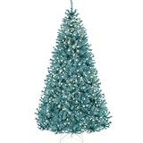 Best Choice Products 4.5ft Pre-Lit Peacock Blue...