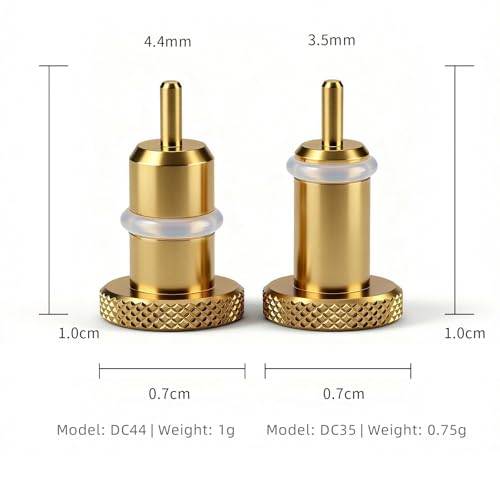 Enchufe antipolvo de 4.4 mm okcsc DC44 de latón chapado en oro con pin de SIM 6
