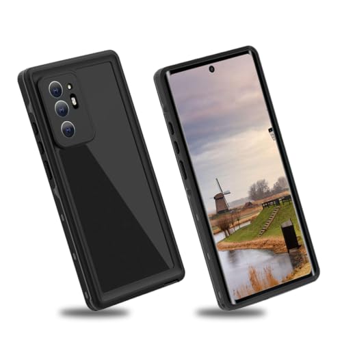 Sfulatdc Compatible with Note 20 Ultra Waterproof Case, IP68 Underwater Dirtproof Shockproof Built in Screen Protector Full Body Protective Cover for Samsung Galaxy Note 20 Ultra 5G Black Clear