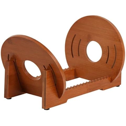 Tabletop Bamboo Vinyl Record Storage Rack Cover