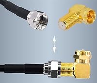 Greluma 12 Stk Rechtwinkliger Koax-Stecker, 90-Grad-F-Typ-Stecker auf Buchse, HF-Koaxialkabel-Stecker-Adapter für Wandfernseher, Modem, Wandplatte, Satellitenempfänger – Ansicht 6
