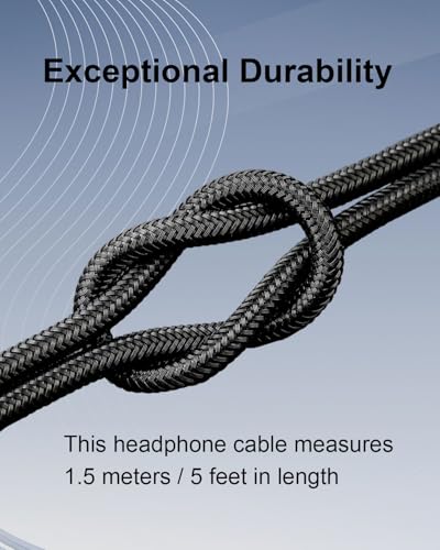 Cable de audio de repuesto compatible con Logitech G933 G633 y Hyperx Cloud Alpha 1,5m 5