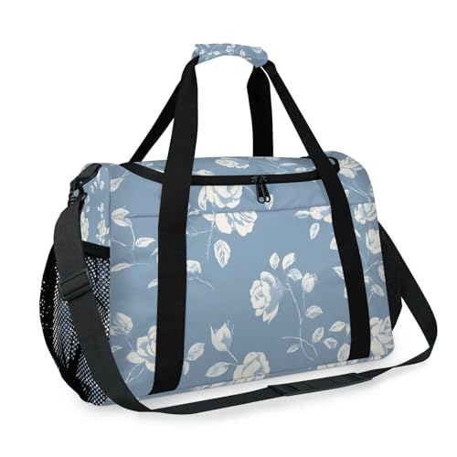 Bow Rhombus Flower Travel Duffel Bag Weekender Overnight Bags for Women Men Foldable Waterproof Tote Bag with Trolley Sleeve2