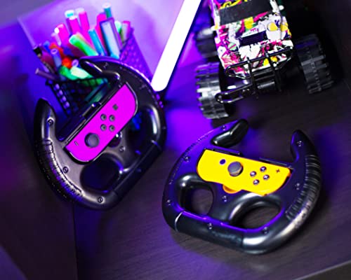 Volantes Joy-Con Nintendo Switch negros con empuñaduras analógicas STEALTH 3
