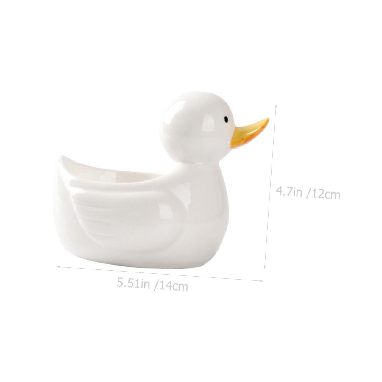 KICHOUSE Cute Duck Shaped Food Storage Bowl for Chic Animal Design Dessert Bowl Kitchen Supply for Home and Restaurant Use for Snacks and Dipping