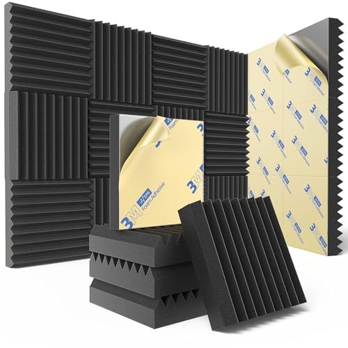 12 Pack Sound Proof Foam Panels for Wall with Self