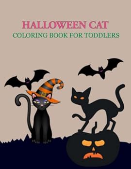 Halloween Cat Coloring Book For Toddlers: Halloween Cat Adult Coloring Book