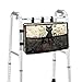 Uacyareni Floral Black Cat Walker Basket for Folding Walker Replacement Under Seat Rollator Walker Basket for Seniors Accessories Bag for Walker