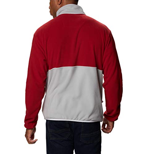 Image of Columbia Men's Back Bowl Fleece Lightweight, Ala - Red Velvet Grey /White, X-Large