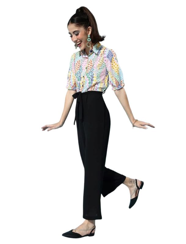 Tomar CreationWomen's Polyester Printed 3/4th Sleeve Jumpsuit (Multicolor, XL)-PID61810-picture-35