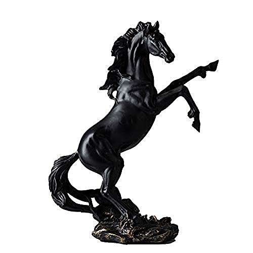 Mavoorick Pferdedekorationsfigur, Pferdeharzstatue, Moderne Skulptur Für Schreibtischdekoration, Home-Wohnzimmer-TV-Dekoration, Schreibtischeinrichtung-Black Cover