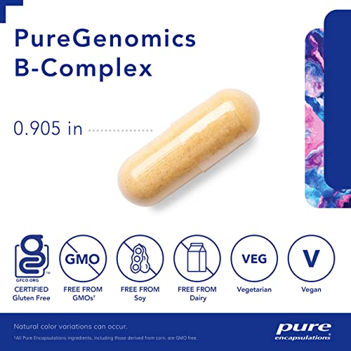 Pure Encapsulations Puregenomics B-Complex | Broad Spectrum B Vitamin Support For Genetic Expression And Cellular Function* | 120 Capsules #TOP2