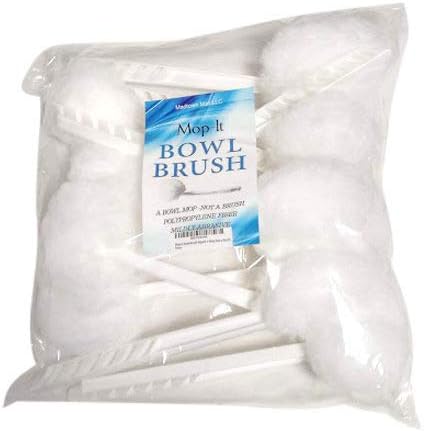 Mop It Bowl Brush 10 Pack Plastic Round Bowl Brushes with Plastic Bristles