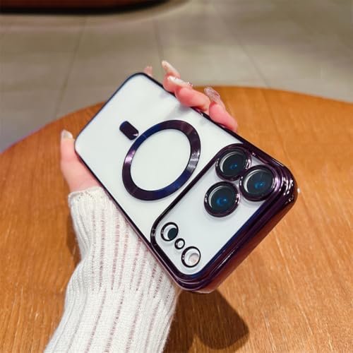Coque transparente iPhone 13 Pro violet foncé pour protéger votre téléphone durant vos sorties