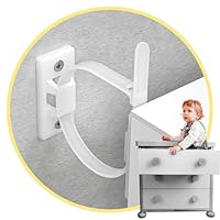 10 PCS Furniture Straps, Baby Proofing Anti-Tip Furniture Anchor Straps Kit, Falling Furniture Prevention Device, Safety Furniture Wall Anchors for Baby Proofing & Pet Protecting