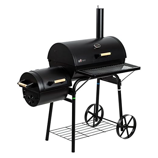 El Fuego Holzkohlegrill/Smoker Dakota, Schwarz, 122x133x66 cm
