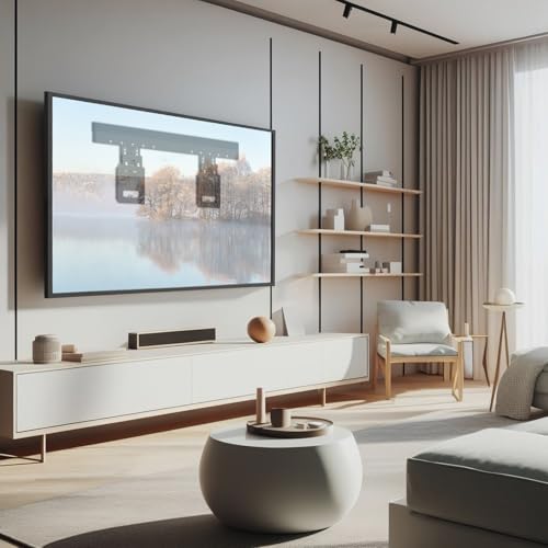 Ultra Slim TV-Wandhalterung - IMtKotW TV Halterung für 37-80 Zoll Fernseher, Max. 75 kg, TV Halterung max. VESA 600x400, Universelle Kompatibilität, Abstand zur Wand nur 0,95 cm – Bild 5