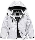 CREATMO US Winter Coats for Girls Youth Ski Jacket Waterproof Windproof Outdoor Warm Snowboard White...