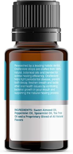 Great Oral Health ORD-001 Orarestore Bad Breath Treatment For Adults Halitosis: Dentist Formulated Oral Rinse Concentrate Tooth Oil Liquid Toothpaste, Fresh Breath Mouthwash For Dry Mouth, Oral Care, Healthy Gums & Teeth 15Ml thumb #8