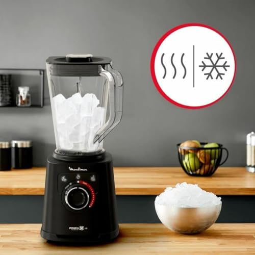 Moulinex Perfect Mix+ Frullatore, Bicchiere da 1200 W, Risultati Rapidi, Capacità 2 l, 3 Programmi: frullatore smoothie, tritan, autoclean, brocca di tritan, include paletta, LM88A810 - Immagine 2