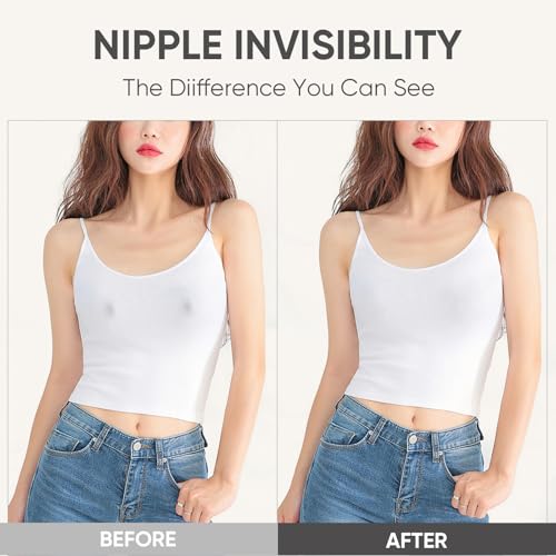 400P Disposable Nipple Covers, 200 Petal + 200 Round Breathable Non-Woven Pasties for Women, Hypoallergenic, No Show, Self-Adhesive Beige4