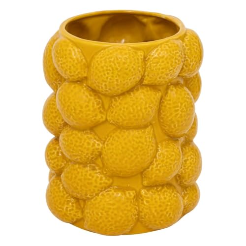 ATMOSPHERA CREATEUR D'INTERIEUR - Vaso per limoni yuca in ceramica gialla h18cm