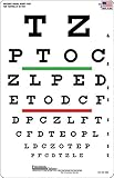Snellen Eye Chart, Red and Green Bar Visual Acuity Test, 20 Foot Test Distance