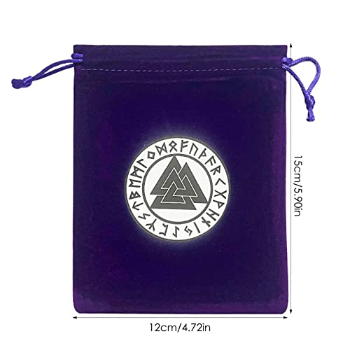 Saco de dados de veludo roxo - Saco de armazenamento de veludo de cartão de tarô - Saco de cartão de