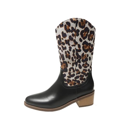 Bottes mi-mollet femme antidérapantes à talon stable et zip en grand choix