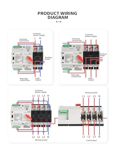 Inverseur de source automatique 220V 100A à commutation rapide PC - 4